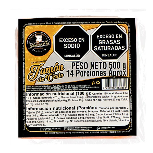 Jamón de cerdo 500g.